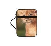 EdWal Art Lion Print Bible Case Cosmetic Bag con manico robusto Wash Bag Tablet Sleeve Small Tool Bag per libri