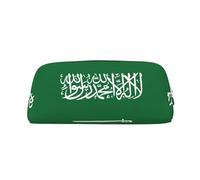 EdWal Astuccio grande con stampa bandiera dell'Arabia Saudita, astuccio per cancelleria, astuccio per penne e penne, per ufficio, università, scuola, trucco, Argento, Taglia unica, Beauty case