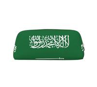 EdWal Astuccio grande con stampa bandiera dell'Arabia Saudita, astuccio per cancelleria, astuccio per penne e penne, per ufficio, università, scuola, trucco, Oro, Taglia unica, Beauty case