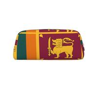 EdWal Astuccio grande con stampa bandiera dello Sri Lanka, astuccio per cancelleria, per ufficio, università, scuola, trucco, Oro, Taglia unica, Beauty case