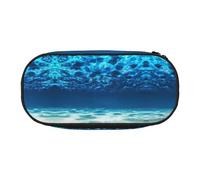 EdWal Astuccio grande con stampa con vista sull'oceano subacqueo grande astuccio per matite astuccio cancelleria portapenne ufficio università scuola, Nero , Taglia unica, Organizer per borse