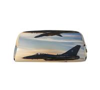 EdWal Astuccio grande con stampa di aerei da combattimento aerei, astuccio per matite, cancelleria, penne, ufficio, università, scuola, trucco, Oro, Taglia unica, Beauty case