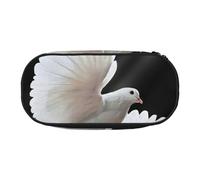 EdWal Astuccio grande con stampa di colombe volanti, astuccio grande per matite, cancelleria, penne, ufficio, università, scuola, Nero , Taglia unica, Organizer per borse