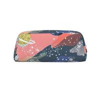 EdWal Astuccio grande con stampa di pianeti, astuccio per cancelleria, per ufficio, università, scuola, trucco, Argento, Taglia unica, Beauty case