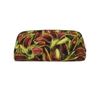 EdWal Astuccio grande con stampa di piante carnivore, astuccio per matite, cancelleria, penne, ufficio, università, scuola, trousse per il trucco, Oro, Taglia unica, Beauty case