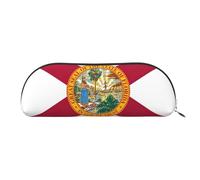 EdWal Astuccio per matite con stampa bandiera della Florida, astuccio per matite, elegante astuccio per donne, borsa per cosmetici da viaggio, Argento, Taglia unica, Beauty case