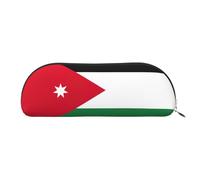 EdWal Astuccio per matite con stampa bandiera della Giordania, astuccio per matite, elegante astuccio per donne, borsa per cosmetici da viaggio, Argento, Taglia unica, Beauty case