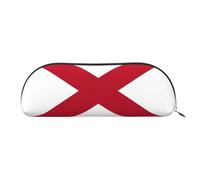EdWal Astuccio per matite con stampa bandiera dello Stato dell'Alabama, astuccio per matite, elegante astuccio per donne, borsa per cosmetici da viaggio, Argento, One Size, Beauty case
