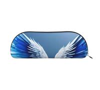 EdWal Astuccio per matite con stampa di ali d'angelo, astuccio per matite, elegante astuccio per donne, borsa per cosmetici da viaggio, Argento, Taglia unica, Beauty case