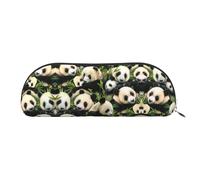 EdWal Astuccio per matite con stampa di panda carino, astuccio per matite, elegante astuccio per donne, borsa per cosmetici da viaggio, Argento, Taglia unica, Beauty case