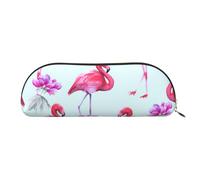 EdWal Astuccio per matite con stampa fenicotteri rosa, astuccio per matite, elegante astuccio per donne, borsa per cosmetici da viaggio, Oro, One Size, Beauty case