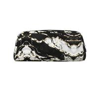 EdWal Astuccio per matite con stampa in marmo bianco e nero, grande astuccio per cancelleria, astuccio per penne per ufficio, università, scuola, trucco, Argento, Taglia unica, Beauty case