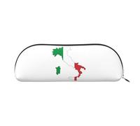 EdWal Astuccio per matite con stampa mappa della bandiera italiana, astuccio per matite, elegante astuccio per donne, borsa per cosmetici da viaggio, Argento, One Size, Beauty case