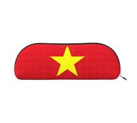 EdWal Astuccio per trucchi con stampa bandiera vietnamita, astuccio per matite, astuccio elegante da donna, borsa per trucco da viaggio, Argento, One Size, Astuccio da toilette