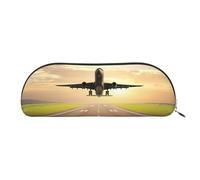 EdWal Astuccio per trucco con stampa aeronautica, astuccio per matite, astuccio elegante da donna, borsa per trucco da viaggio, oro, taglia unica, Astuccio da toilette