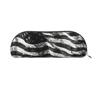 EdWal Astuccio per trucco con stampa mimetica bandiera americana, astuccio portamatite, elegante astuccio da donna, borsa per trucco da viaggio, Argento, taglia unica, Astuccio da toilette