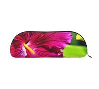 EdWal Astuccio portapenne da donna con stampa a fiori di ibisco, elegante astuccio da trucco da viaggio, oro, taglia unica, Astuccio da toilette