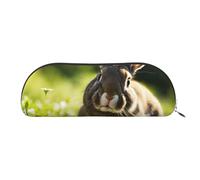 EdWal Astuccio portapenne da donna con stampa coniglio, elegante astuccio da trucco da viaggio, Argento, taglia unica, Astuccio da toilette