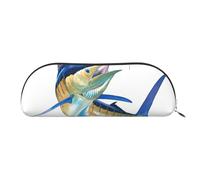 EdWal Astuccio portapenne da donna con stampa di pesce, elegante astuccio per cosmetici, da viaggio, Argento, taglia unica, Astuccio da toilette