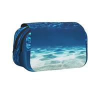 EdWal Astuccio portapenne in tela con stampa con vista sull'oceano subacqueo astuccio portapenne grande capacità organizer multifunzionale