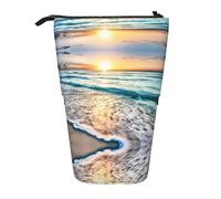 EdWal Astuccio telescopico con stampa di onde sull'oceano e spiaggia tramonto, Nero , Taglia unica, Organizer per borse