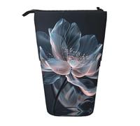 EdWal Astuccio telescopico con stampa floreale 3D, grazioso astuccio per cancelleria, penne e cosmetici, Nero , Taglia unica, Organizer per borse
