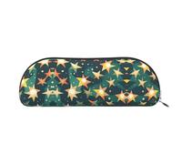 EdWal Atomic Stars - Astuccio per matite e matite, con stampa retrò e stelle, elegante astuccio per donne, borsa per cosmetici da viaggio, Argento, Taglia unica, Beauty case