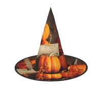 EdWal Autunno Zucca Stampa Halloween Strega Cappello Costume Accessorio Donne Cappelli Per Halloween Partito Cosplay Per La Casa, Cortile,