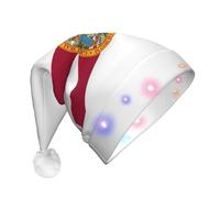 EdWal Bandiera della Florida Stampa Led Natale Beanie Light Up Cappelli di Natale, Cappelli a Maglia Con Luci Led, Unisex Inverno Cappello di Babbo Natale