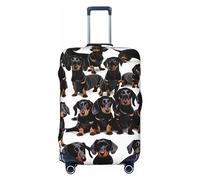 EdWal Bassotto Weiner Pet Dog Print Valigie Copertura Protettiva Bagagli da Viaggio Copertura Bagagli Lavabile Copertura Anti-Graffio, Nero , M