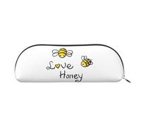 EdWal Bee Love Honey Print Astuccio per il trucco Matite, Astuccio per matite, elegante astuccio per matite per donne, Borsa per cosmetici da viaggio, Argento, One size, Beauty case