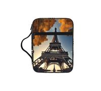 EdWal Bella Torre Eiffel Parigi Stampa Bibbia Borsa Cosmetici con Manico Robusto Sacchetto di Lavaggio Tablet Sleeve Piccola Borsa degli Attrezzi per Libri