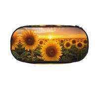 EdWal Bellissimo girasole 1 stampa grande capacità matita astuccio grande astuccio cancelleria penna borsa ufficio università scuola, Nero , Taglia unica, Organizer per borse