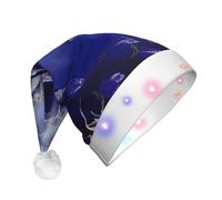EdWal Berretto natalizio con stampa di balene assassine a LED, cappelli di Natale, cappelli lavorati a maglia con luci LED, cappello invernale unisex da Babbo Natale