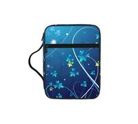EdWal Blue Mini Flower Swirl Print Bible Case Cosmetic Bag con manico robusto Wash Bag Tablet Sleeve Small Tool Bag per libri