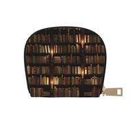 EdWal Book Room Mysterious Library - Porta carte di credito unisex, porta carte di credito per uomini e donne, porta carte di credito, biglietto da visita sottile, bianco, Taglia unica