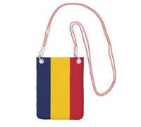 EdWal Borsa a tracolla con stampa bandiera del Ciad per donne, mini borse per telefono, grazioso portafoglio per telefono, regalo per escursioni e viaggi, rosa, Taglia unica