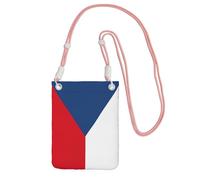 EdWal Borsa a tracolla con stampa bandiera della Repubblica Ceca per donne, mini borse per telefono, grazioso portafoglio per telefono, regalo per escursioni e viaggi, rosa, Taglia unica
