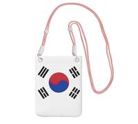 EdWal Borsa a tracolla con stampa bandiera della Repubblica della Corea per donne, mini borse per telefono, grazioso portafoglio per telefono, regalo per escursioni e viaggi, rosa, Taglia unica