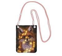 EdWal Borsa a tracolla con stampa di volpe carina per donne, mini borse per telefono, grazioso portafoglio per telefono, regalo per escursioni e viaggi, rosa, Taglia unica