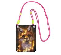 EdWal Borsa a tracolla con stampa di volpe carina per donne, mini borse per telefono, grazioso portafoglio per telefono, regalo per escursioni e viaggi, Fucsia, Taglia unica