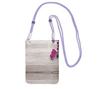 EdWal Borsa a tracolla con stampa orchidea per donne, mini borse per telefono, grazioso portafoglio per telefono, regalo per escursioni e viaggi, Viola, Taglia unica