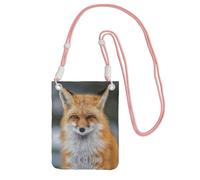 EdWal Borsa a tracolla con stampa volpe per donne, mini borse per telefono, grazioso portafoglio per telefono, regalo per escursioni e viaggi, rosa, Taglia unica