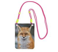 EdWal Borsa a tracolla con stampa volpe per donne, mini borse per telefono, grazioso portafoglio per telefono, regalo per escursioni e viaggi, Fucsia, Taglia unica