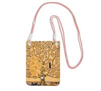 EdWal Borsa a tracolla da donna, con stampa albero della vita, mini portafogli per telefono, grazioso portafoglio per telefono, regalo per escursioni e viaggi, rosa, Taglia unica