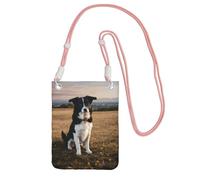 EdWal Borsa a tracolla da donna, con stampa di cuccioli, mini portamonete per telefono, grazioso portafoglio per telefono, regalo per escursioni e viaggi, rosa, Taglia unica