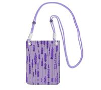 EdWal Borsa a tracolla da donna, con stampa di francobollo, color lavanda, mini portamonete per telefono, grazioso portafoglio per telefono, regalo per escursioni e viaggi, Viola, Taglia unica