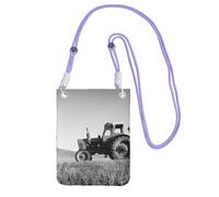 EdWal Borsa a tracolla da donna, con stampa di trattore agricoltura tranquilla, mini borse per telefono, grazioso portafoglio per telefono, regalo per escursioni e viaggi, Viola, Taglia unica