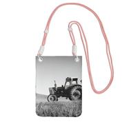 EdWal Borsa a tracolla da donna, con stampa di trattore agricoltura tranquilla, mini borse per telefono, grazioso portafoglio per telefono, regalo per escursioni e viaggi, rosa, Taglia unica
