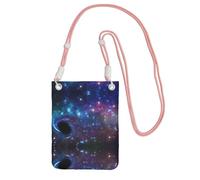 EdWal Borsa a tracolla da donna, con stampa galassia, mini portamonete, grazioso portafoglio per telefono, regalo per escursioni e viaggi, rosa, Taglia unica